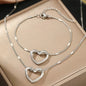 Stainless Steel Jewelry Set Novelty Twisted Heart Light Luxury High-end Sense Jewelry Set For Women Jewelry Anniversary Gift