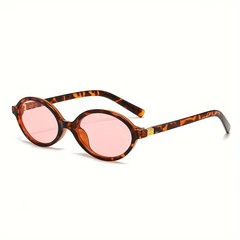 Retro Oval Fashion Glasses with Anti-Glare Lenses - Chic Small Frame, Ideal for Party Wear & Travel, Glasses Accessories