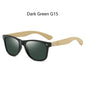 Fashion Bamboo Wood Vintage Square Sunglasses Men Women Luxury Brand Designer Sun Glasses Wooden Driving Fishing UV400 Eyewear