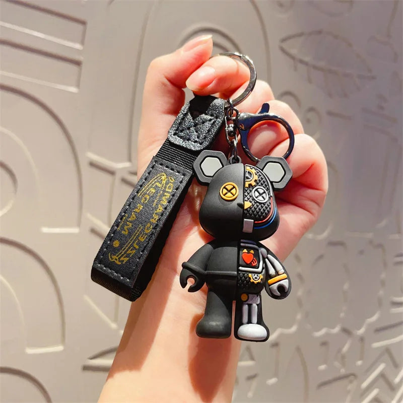 Anime Cute Bear Keychain Women's Keychain Men's Keychain Personalized Car Keychain Couple Backpack Pendant