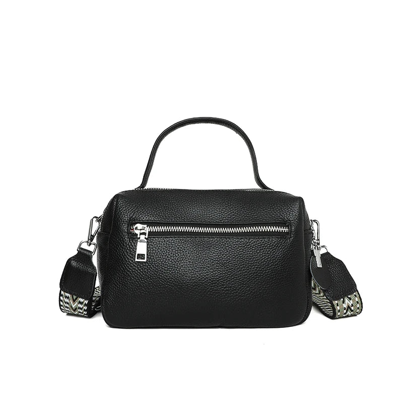 Fashion Crossbody Bags Women's Genuine Leather Bag Simple High Quality Tote Bag Vintage Boston Handbag Female Shoulder Bags