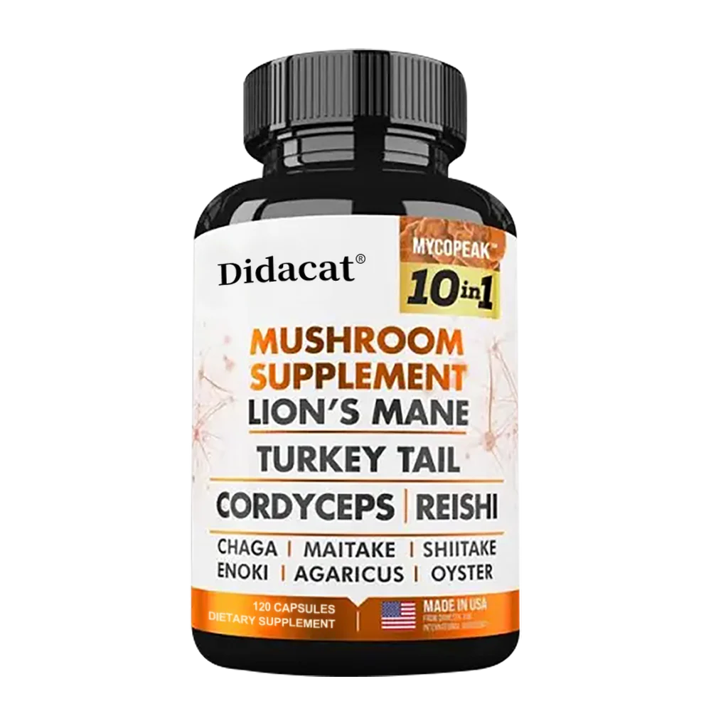 Mushroom Supplement 10x Complex for Mental Clarity, Focus and Memory, Thinking, Immunity, Energy, Brain Health