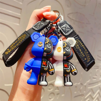 Anime Cute Bear Keychain Women's Keychain Men's Keychain Personalized Car Keychain Couple Backpack Pendant