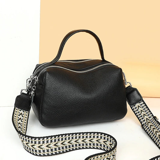 Fashion Crossbody Bags Women's Genuine Leather Bag Simple High Quality Tote Bag Vintage Boston Handbag Female Shoulder Bags
