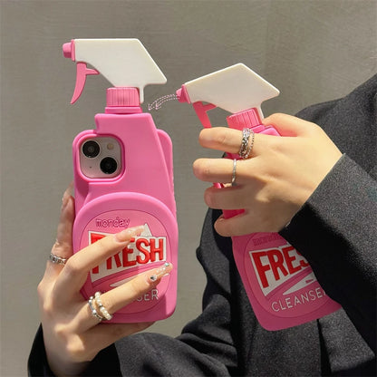 Stereo Cleaner 3D Cute Soft Silicone Case for IPhone 15 14 13 12 16 Pro Max 11 15Pro 14Pro I Phone Shockproof Cover Accessories