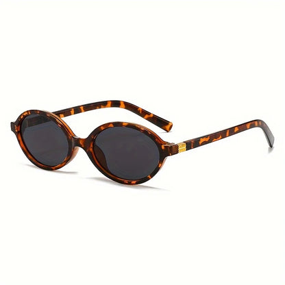 Retro Oval Fashion Glasses with Anti-Glare Lenses - Chic Small Frame, Ideal for Party Wear & Travel, Glasses Accessories