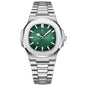 POEDAGAR Luxury Casual Watch Top Brand Fashion Square Dial Stainless Steel Calendar Luminous Waterproof Men Watch Male Clock+Box