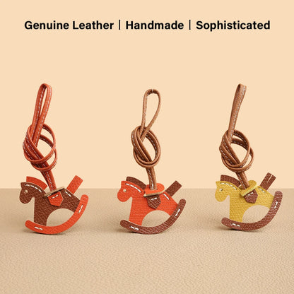CRAZYSMITH Leather Bag Charms Horse Bag Charm Lanyard Pony Hanging Cute Animal Ornament for Longchamp Bag Gift Bag Accessories