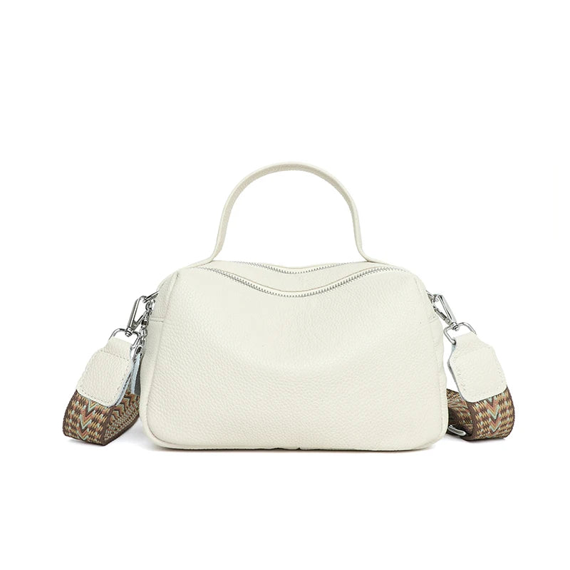 Fashion Crossbody Bags Women's Genuine Leather Bag Simple High Quality Tote Bag Vintage Boston Handbag Female Shoulder Bags