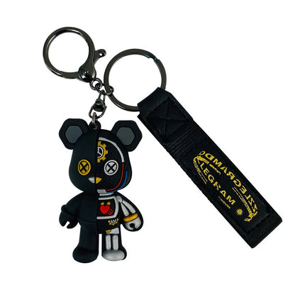 Anime Cute Bear Keychain Women's Keychain Men's Keychain Personalized Car Keychain Couple Backpack Pendant