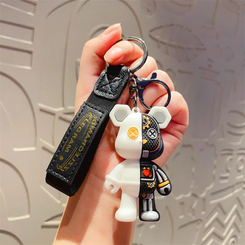 Anime Cute Bear Keychain Women's Keychain Men's Keychain Personalized Car Keychain Couple Backpack Pendant