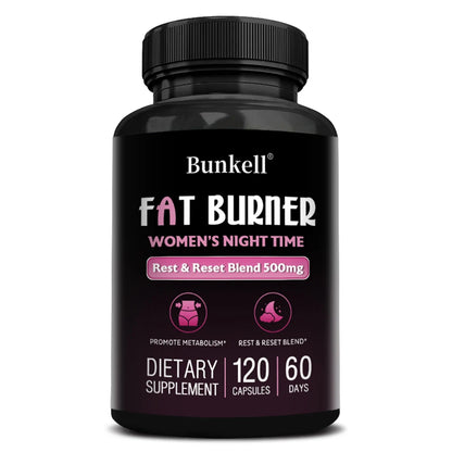 Women's Night Fat Burner, Helps Detoxification,Reduce Belly Fat, Manage Weight, Support Sleep, Dietary Supplement