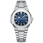 POEDAGAR Luxury Casual Watch Top Brand Fashion Square Dial Stainless Steel Calendar Luminous Waterproof Men Watch Male Clock+Box