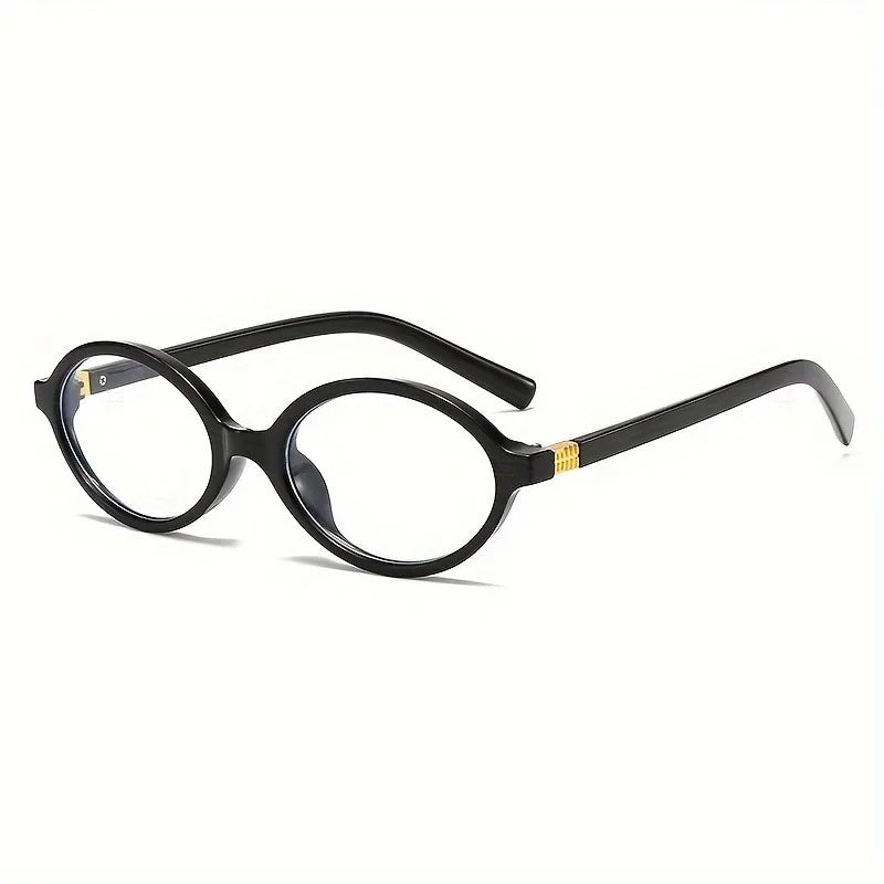 Retro Oval Fashion Glasses with Anti-Glare Lenses - Chic Small Frame, Ideal for Party Wear & Travel, Glasses Accessories