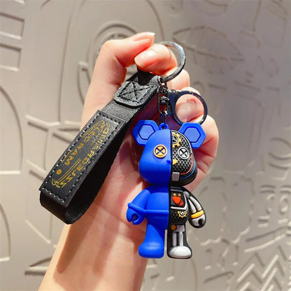 Anime Cute Bear Keychain Women's Keychain Men's Keychain Personalized Car Keychain Couple Backpack Pendant