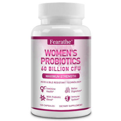 Probiotics for Women 60 Billion CFU - Improves Digestion, Cleansing, Nutrient Absorption, Immune System and Urinary Health
